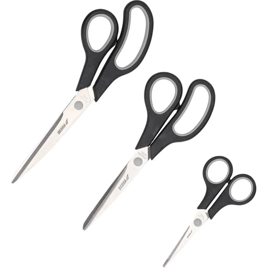 Dedra 3-piece scissors set: 140 mm, 215 mm, 245 mm