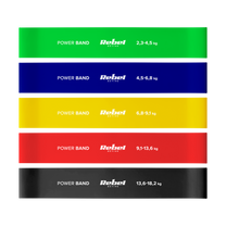 Rebel Latex Exercise Band Set - Mini Band L, 2.3–18.2 kg, 5 bands, assorted colors, REBEL ACTIVE – image 3