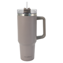 Klausberg Insulated mug with straw, gray, 1100 ml, stainless steel, Klausberg, KB-7943