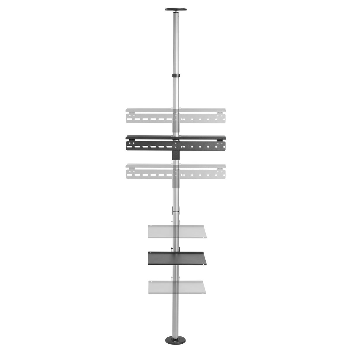 Maclean Maclean Telescopic Ceiling-to-Floor TV Mount / Stand with Shelf, 37"-70", max 30 kg, MC-791N – image 2