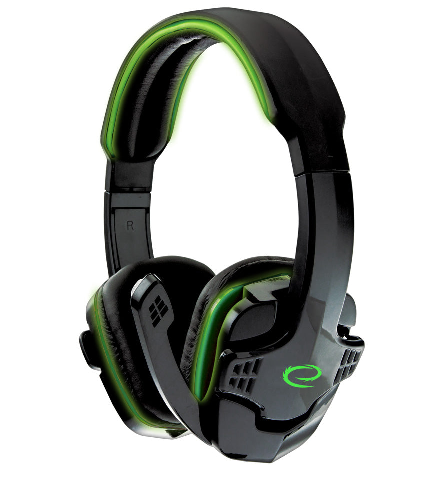 Esperanza Over-ear – EGH310G Esperanza Gaming Headset with Microphone, Raven Green