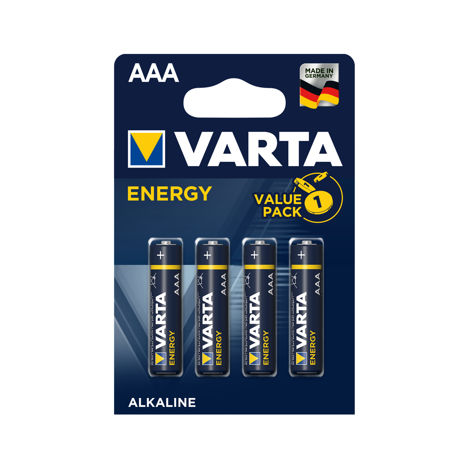 Varta Alkaline, coin-cell – VARTA LR03 ENERGY Alkaline Batteries, 4 per pack