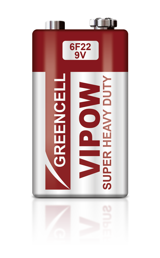 Vipow Alkaline, coin-cell, and zinc-carbon batteries – VIPOW 6F22 Zinc-Carbon Batteries
