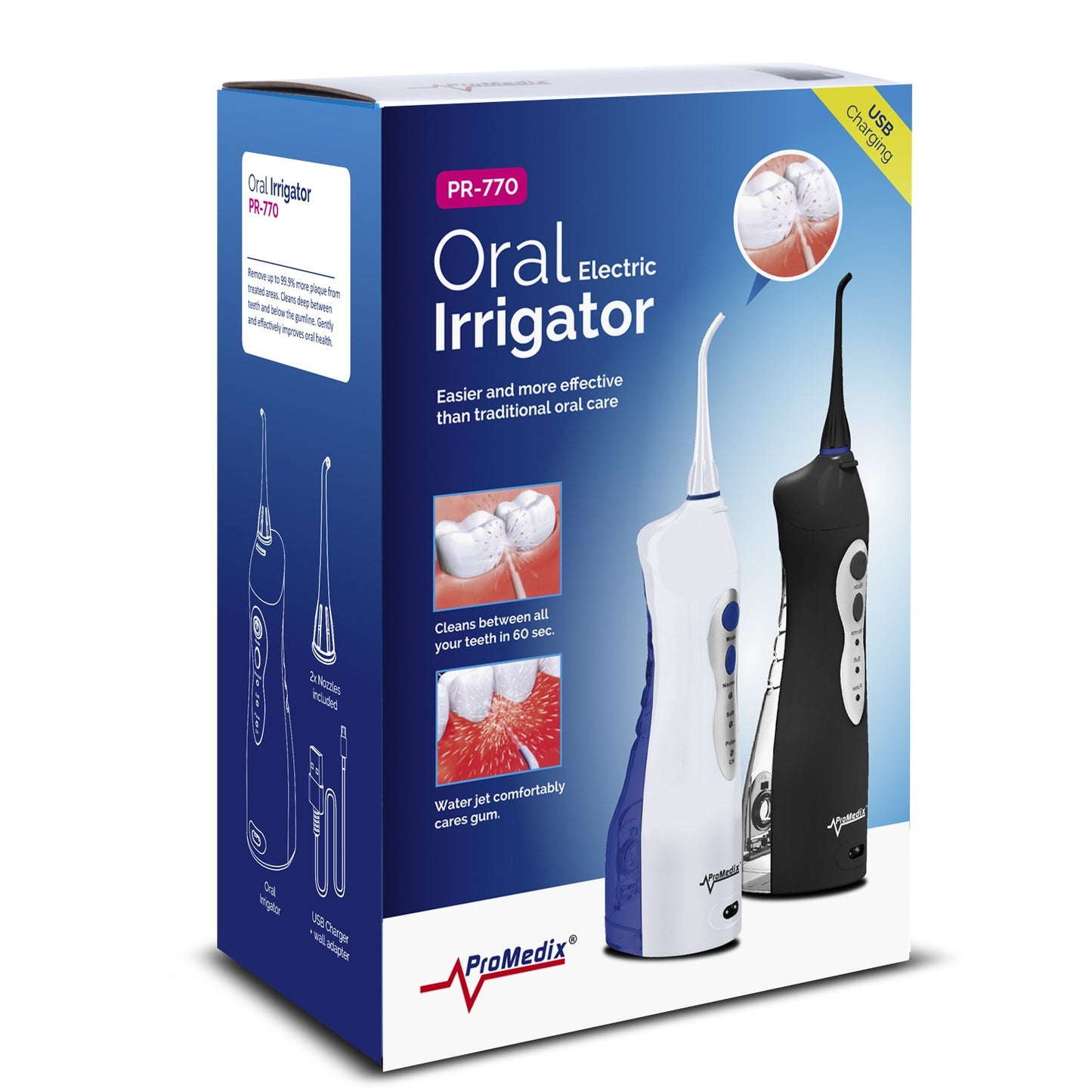 ProMedix Promedix Cordless Irrigator, Dental, for Teeth, Replacement Tips, White, PR-770 W – image 4