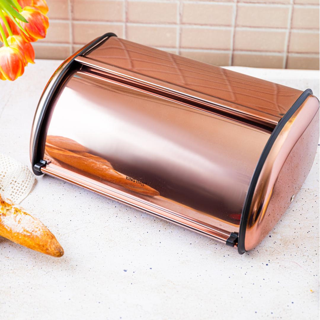 KINGHoff Bread Bags – Bread basket, rose gold, 44 cm, Kinghoff, KH-1870 – image 5