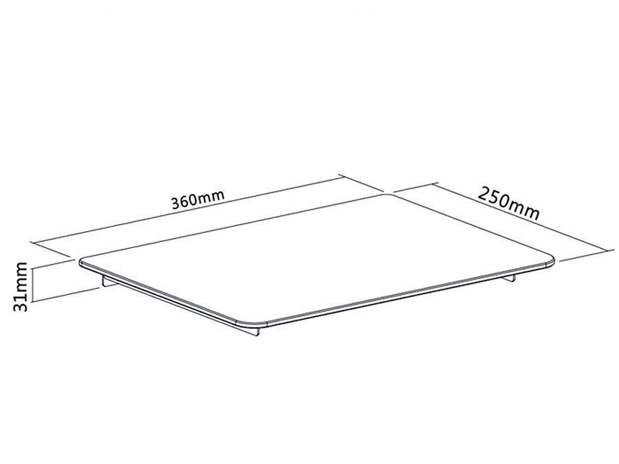 Maclean Maclean Wall Shelf, tempered glass surface, max. 8 kg, for a set-top box, MC-629 – image 2