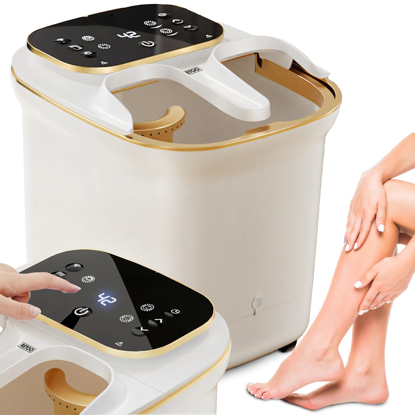 RTO Water Foot Massager, Heated Leg Hydromassager with Rollers and LCD Display, 500W, ER1111 – image 2