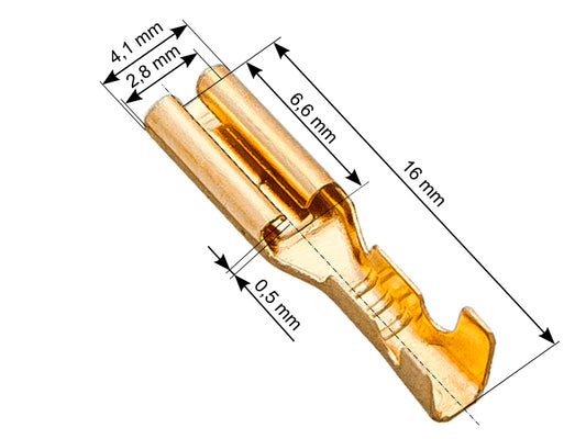 Blow Connectors – 43-105# Non-insulated flat female connector, 2.8/16, 100 pcs.