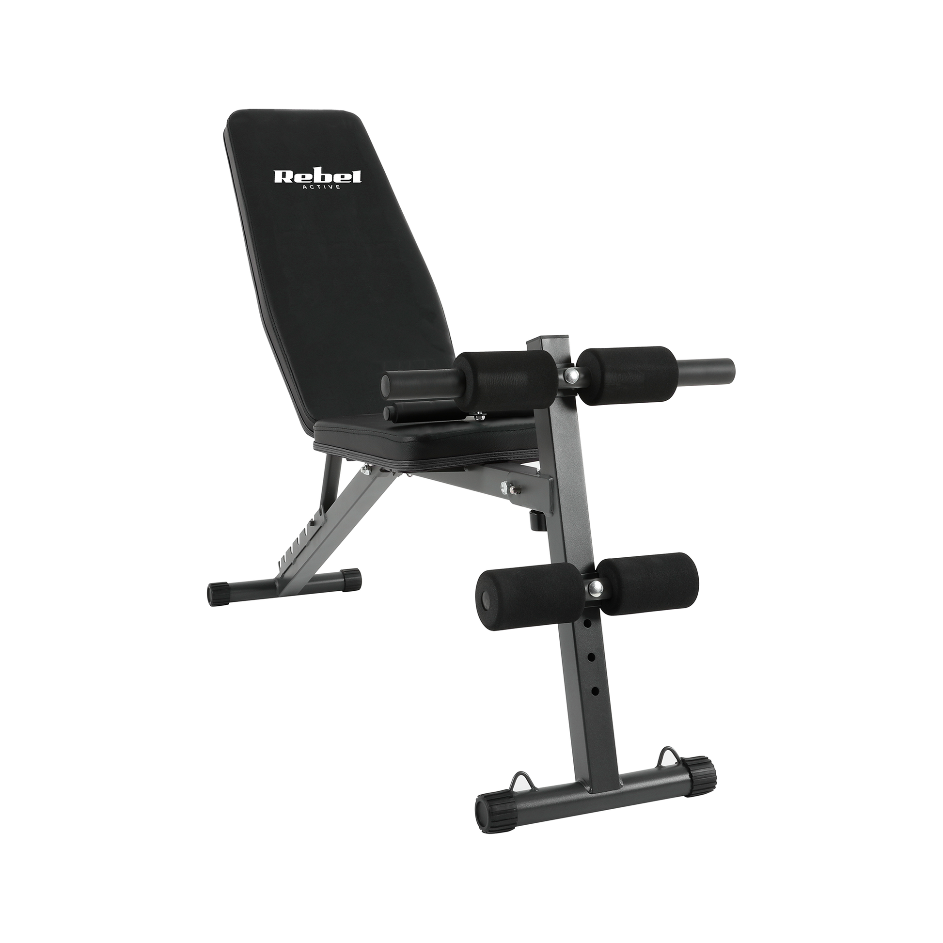 Rebel Inclined training bench with leg locks and rubber bands, REBEL ACTIVE – image 2