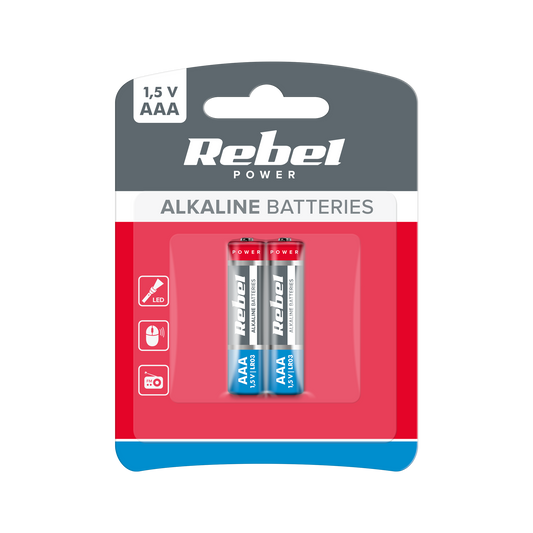 Rebel Alkaline, coin-cell, and – REBEL LR03 Alkaline Batteries, 2 per pack.