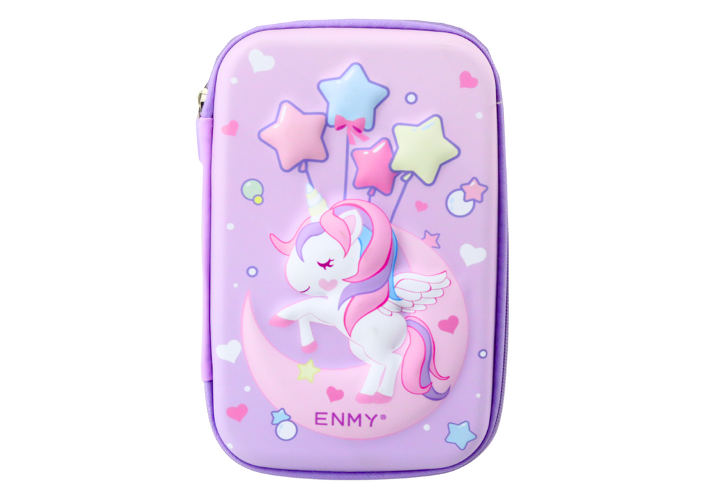 LEAN Pencil – Large 3D Unicorn Fold-Out Pencil Case, Purple, 23x15x5 cm – image 2