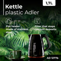 ADLER Electric kettles – AD 1277 black 1.7-liter plastic kettle – image 18