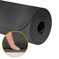 Rebel Exercise mat for yoga, Pilates, and fitness, 183x61 cm, 6 mm thick, TPE material, black, REBEL ACTIVE – image 4