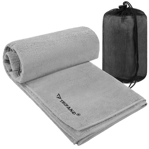 The remaining – Trizand Quick-Dry Towel, 180x100 cm, Gray TRIZAND