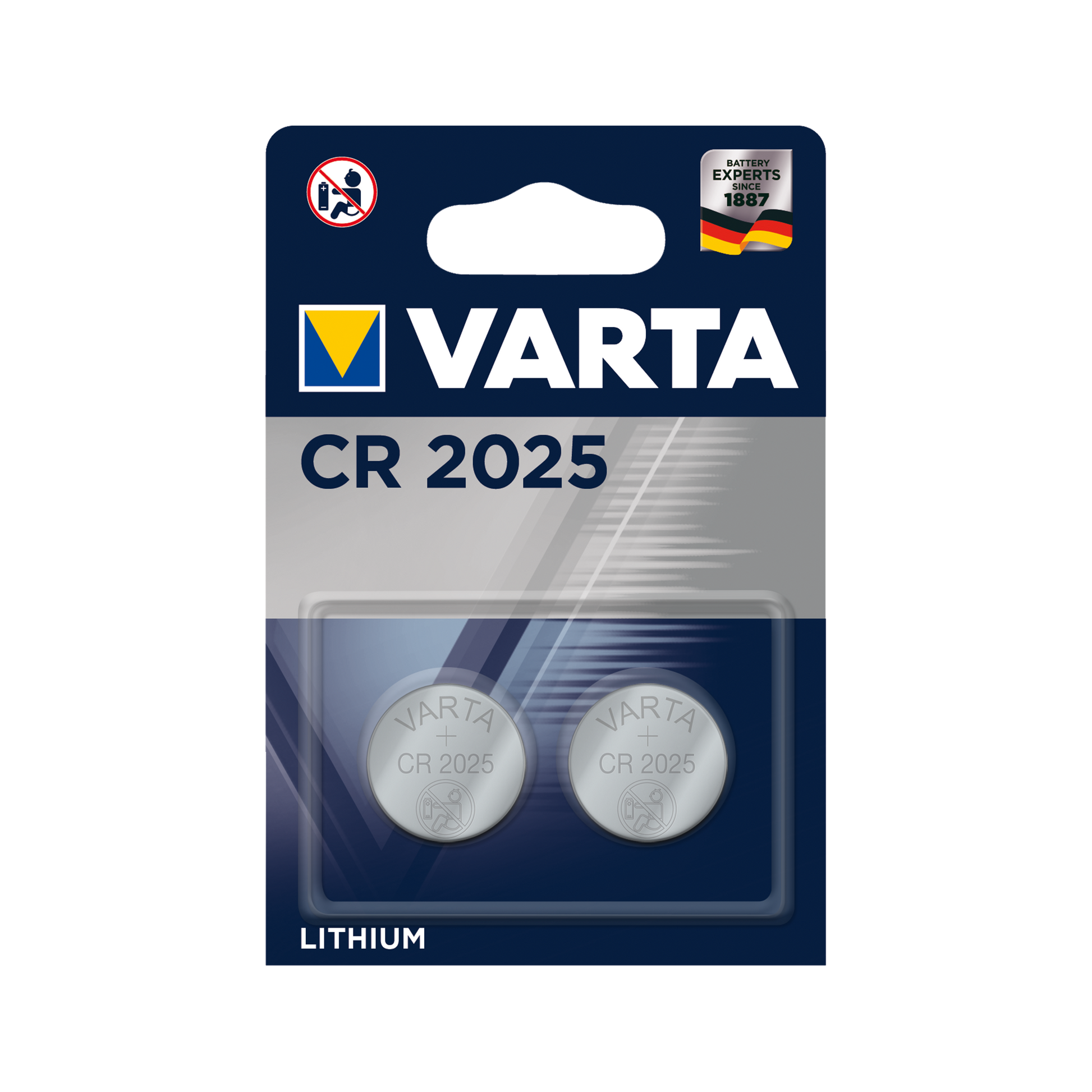 Varta Alkaline, coin-cell, and zinc-carbon – VARTA CR2025 Battery, 2 per pack