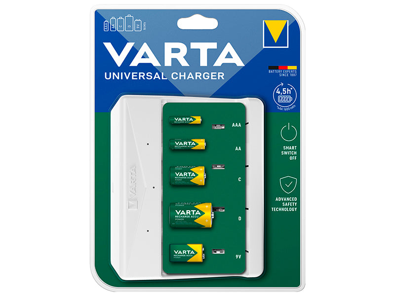 Blow Chargers for rechargeable batteries and – 75-480# Universal Charger 57658 Varta