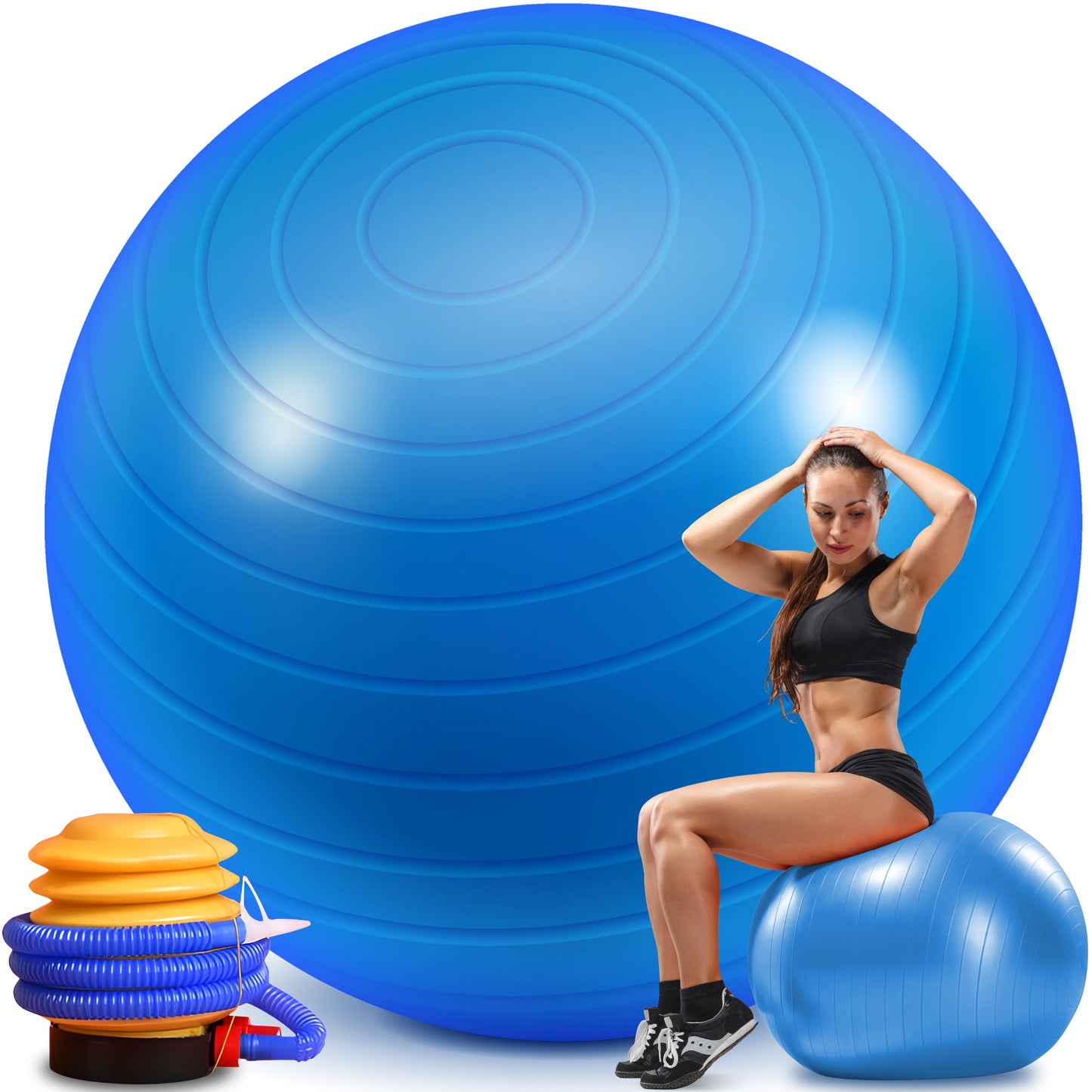 RTO 65 cm Rehabilitation Exercise Ball for Fitness, Yoga, and Push-Ups - s062