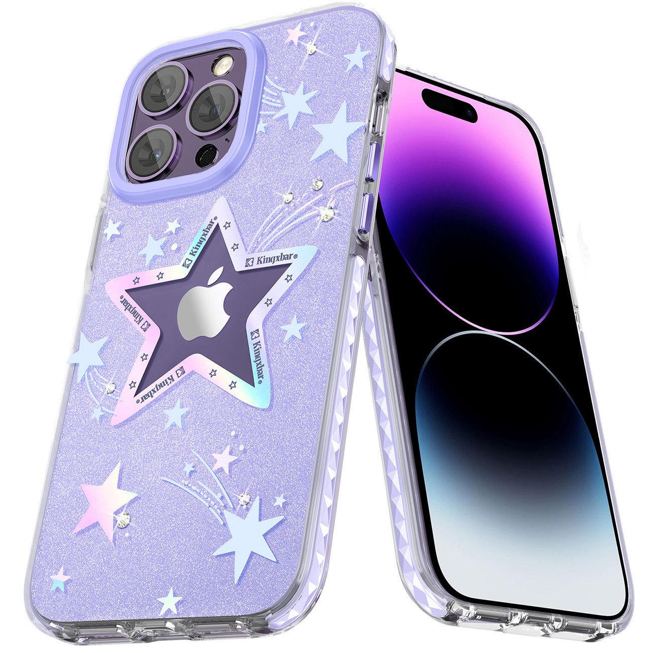 iPhone 14 Plus Heart Star Series PURPLE STAR star case - Carlat