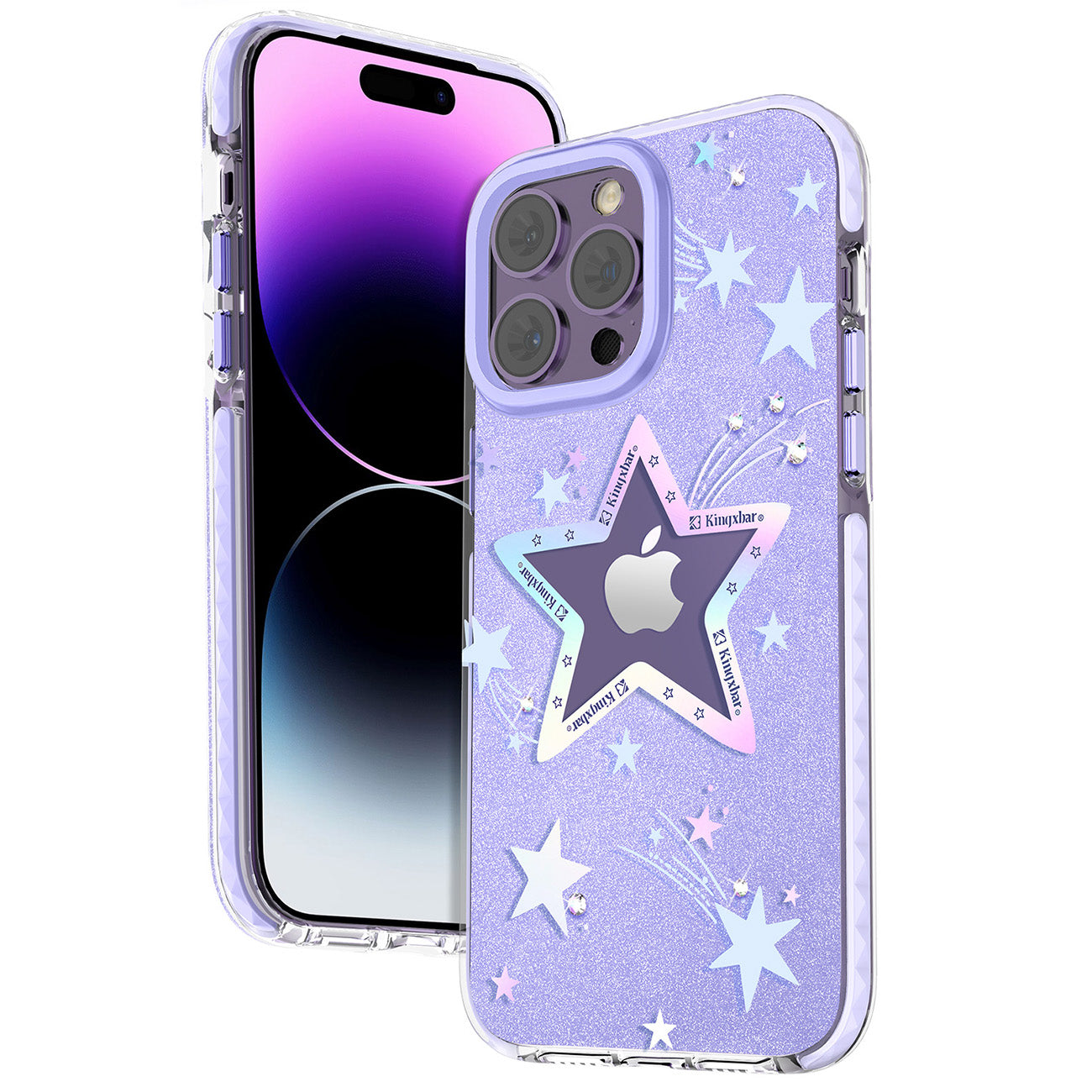 iPhone 14 Plus Heart Star Series PURPLE STAR star case - Carlat
