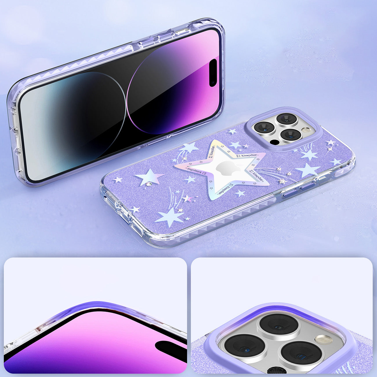 iPhone 14 Plus Heart Star Series PURPLE STAR star case - Carlat