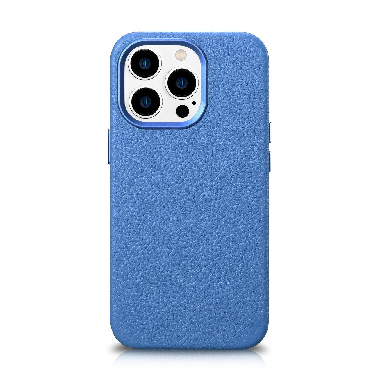 iPhone 14 Pro Max magnetic leather case with MagSafe Litchi Premium Leather Case blue - Carlat