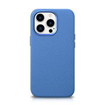 iPhone 14 Pro Max magnetic leather case with MagSafe Litchi Premium Leather Case blue - Carlat