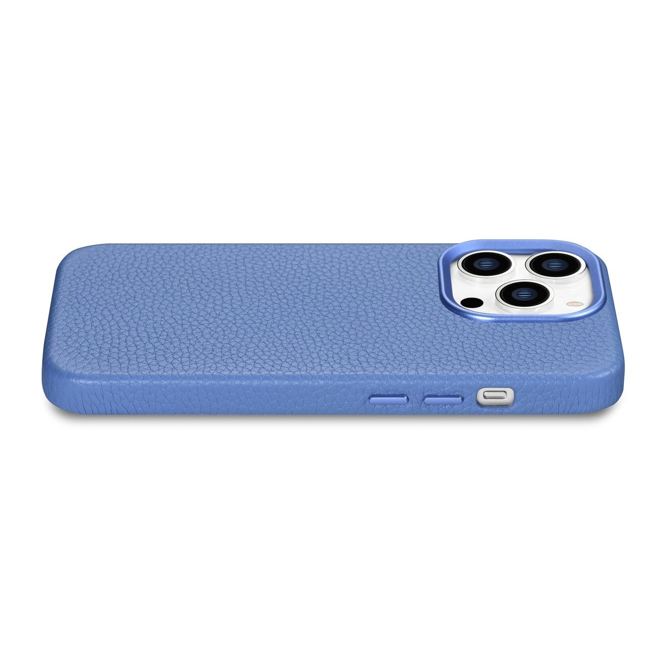 iPhone 14 Pro Max magnetic leather case with MagSafe Litchi Premium Leather Case blue - Carlat