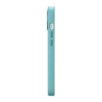 iPhone 14 magnetic leather case with MagSafe Litchi Premium Leather Case green - Carlat