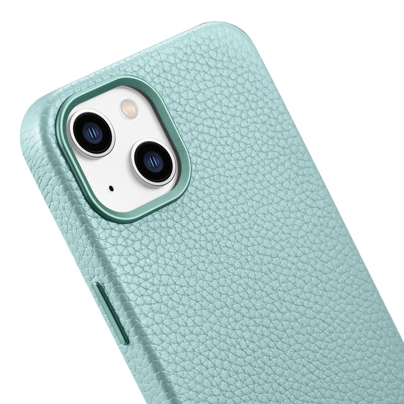 iPhone 14 magnetic leather case with MagSafe Litchi Premium Leather Case green - Carlat