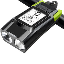RTO Bicycle Flashlight: LED Fan Light + Odometer + Horn + LED Front and Rear Bell