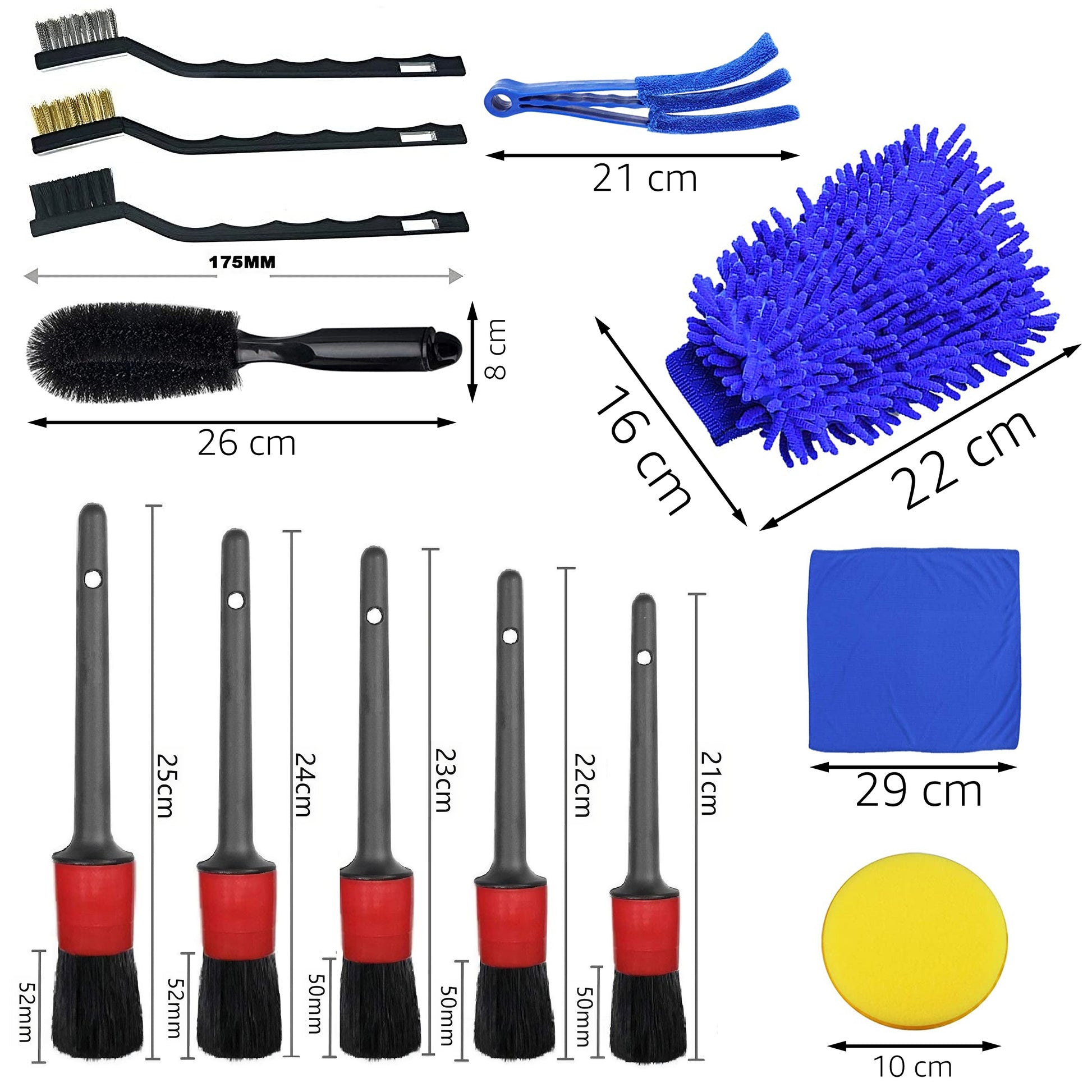 RTO Cosmetics, trunks, containers, and – 15-Piece Detailing Kit for Cleaning Brushes – image 4