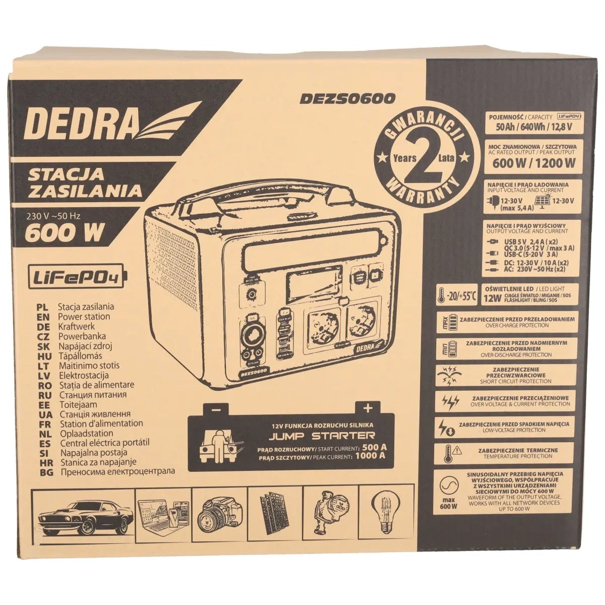 Dedra Emergency and Portable Power Sources – 600-watt power station – image 9