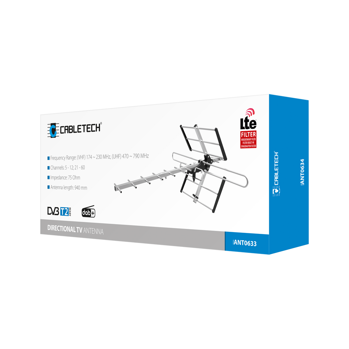 Cabletech TV antennas (DVB-T, indoor – Cabletech "Yagi" Passive Directional TV Antenna – image 6