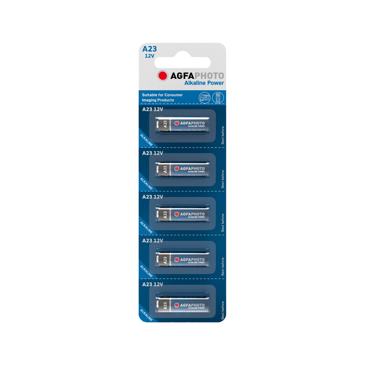 AGFA Alkaline, coin-cell – AgfaPhoto A23 LR23 Batteries, 5 per blister pack