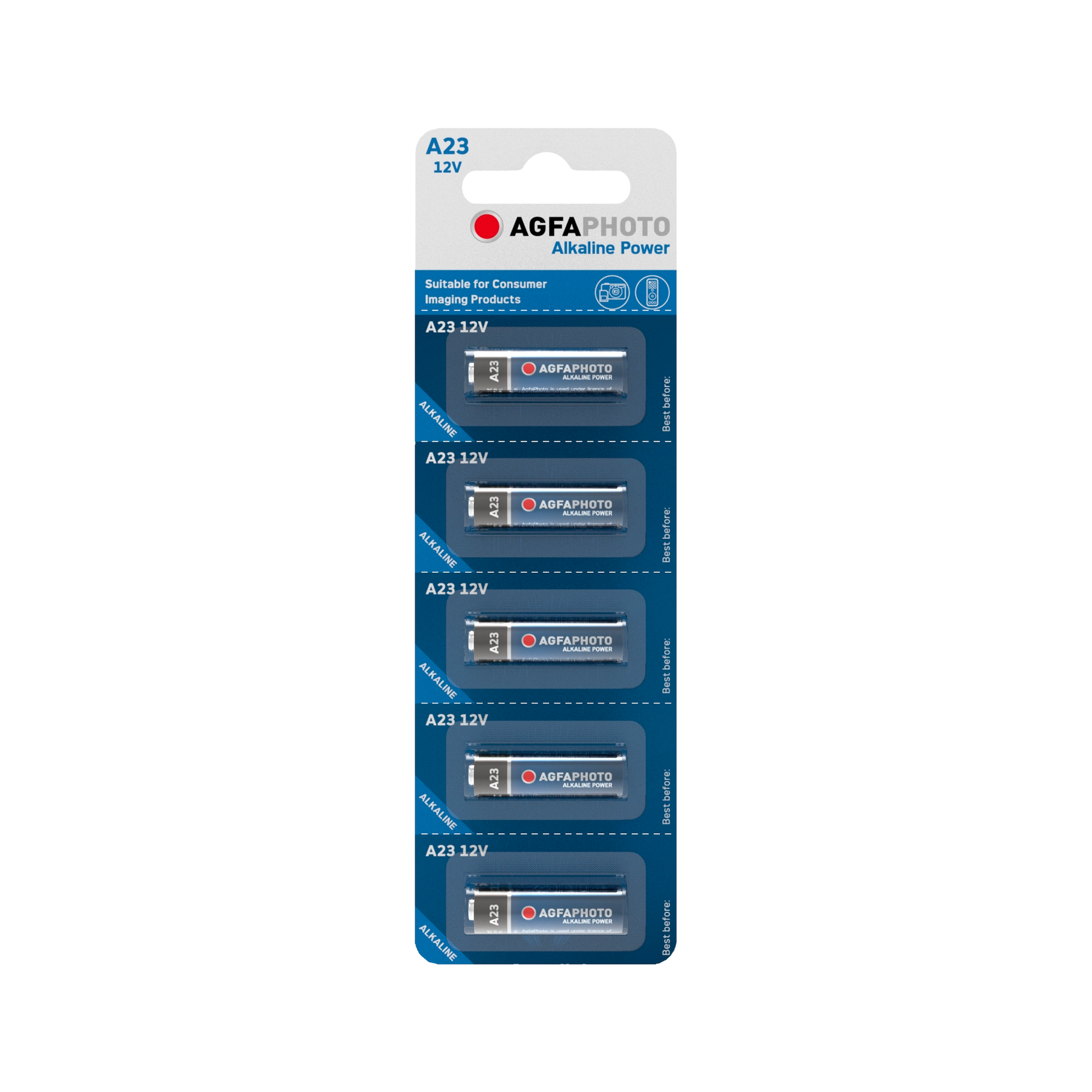 AGFA Alkaline, coin-cell – AgfaPhoto A23 LR23 Batteries, 5 per blister pack