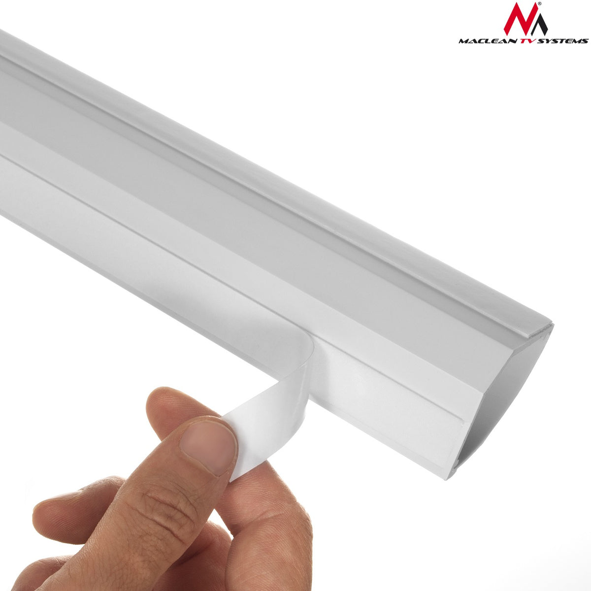 Maclean Maclean Cover Strip, Cable Channel, With Tape, White, 1.5 m, 73 × 42 mm, MCTV-577 – image 4