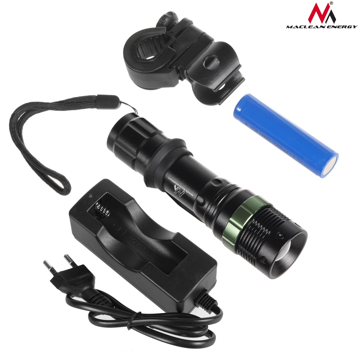 Maclean Maclean LED flashlight, bicycle, charger set, Cree 200 lumen, MCE175 – image 2