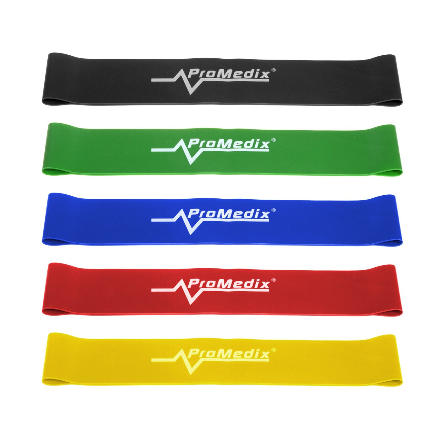 ProMedix Promedix PR-700 Latex Resistance Bands, Set of 5 x 0.5 m