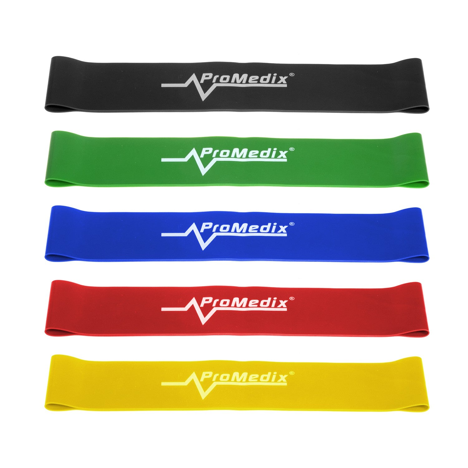 ProMedix Promedix PR-700 Latex Resistance Bands, Set of 5 x 0.5 m