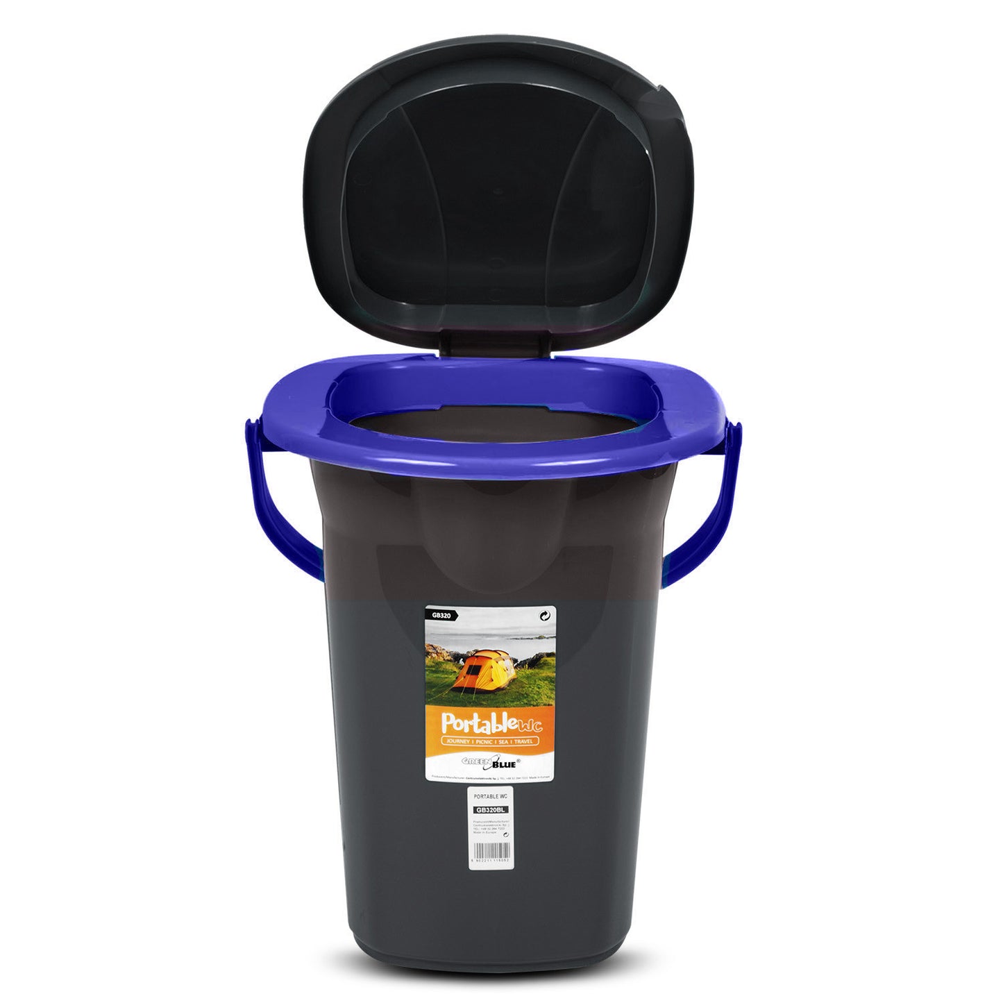 GreenBlue Tourist toilets – GreenBlue GB320BB tourist toilet, black and navy blue – image 2