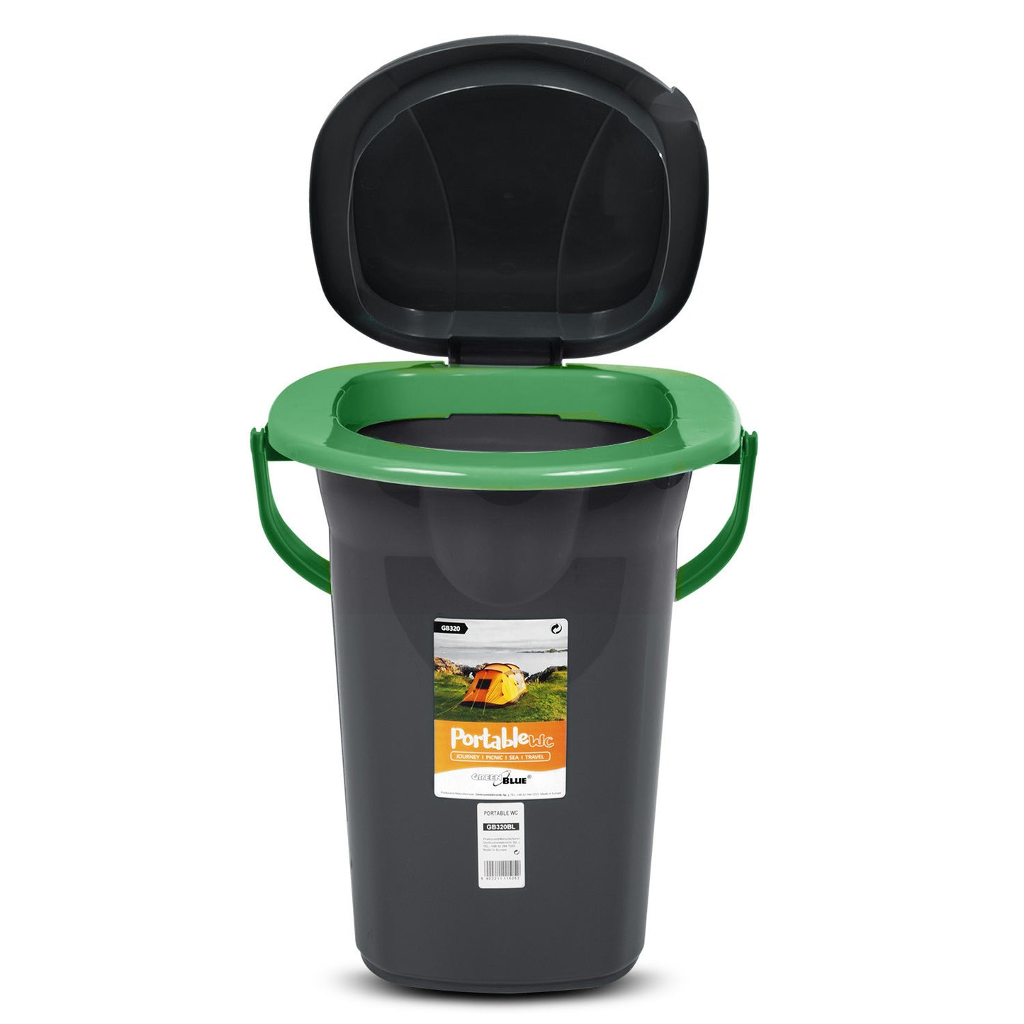 GreenBlue Tourist toilets – GreenBlue GB320BG tourist toilet, black and green – image 2