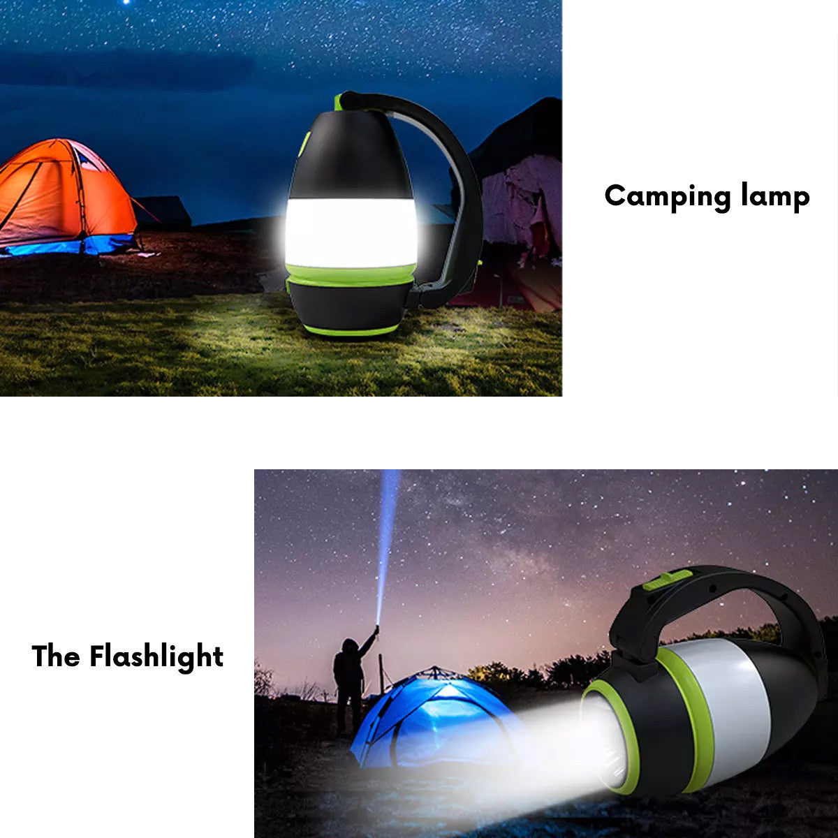 Maclean Maclean 3in1 LED lamp, camping, desk, flashlight, 1W, 60-200lm, Cold White 6000K, power supply 3xAA 1.5V, MCE294 – image 2
