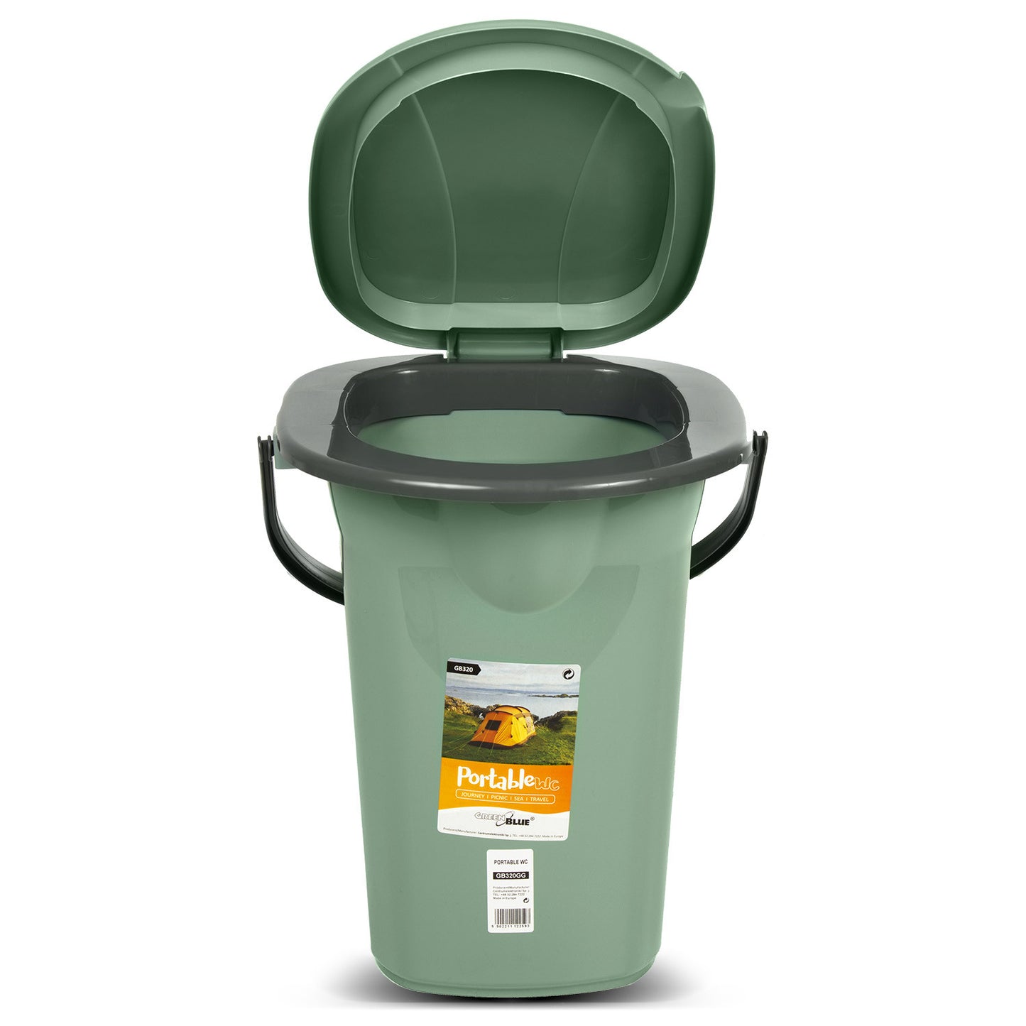 GreenBlue Tourist toilets – GreenBlue GB320GG tourist toilet, green and gray – image 2