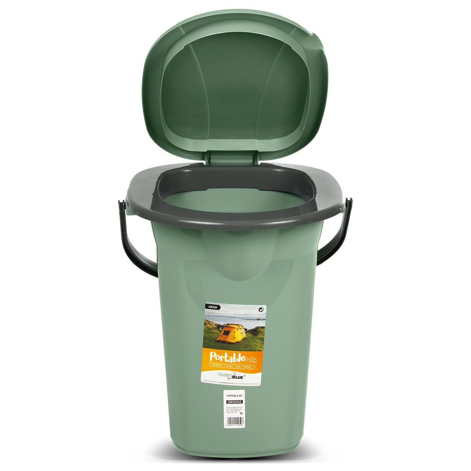 GreenBlue Tourist toilets – GreenBlue GB320GG tourist toilet, green and gray – image 2