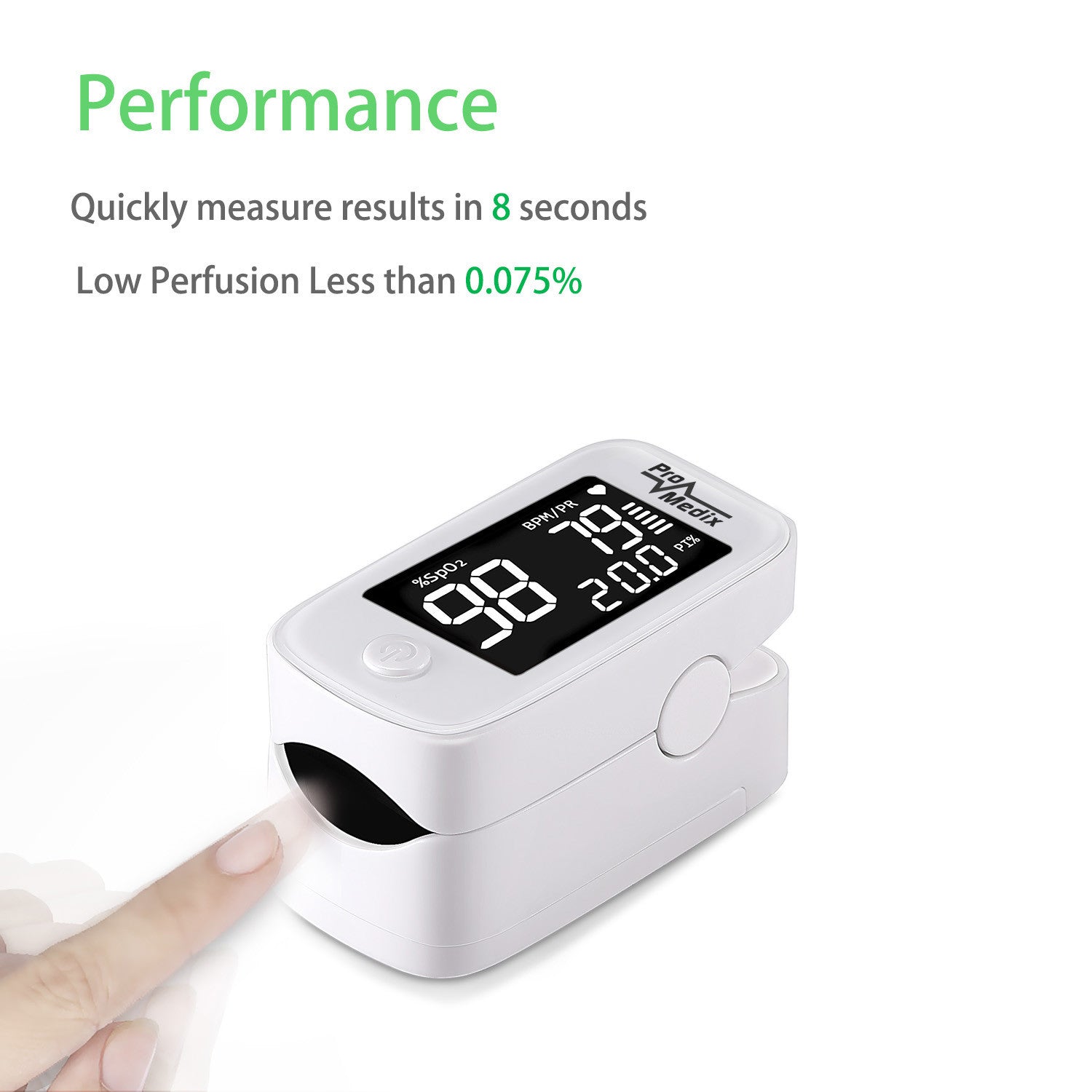 ProMedix Pulse – Promedix PR-870 1.5 HD LED Medical Finger Pulse Oximeter – image 5