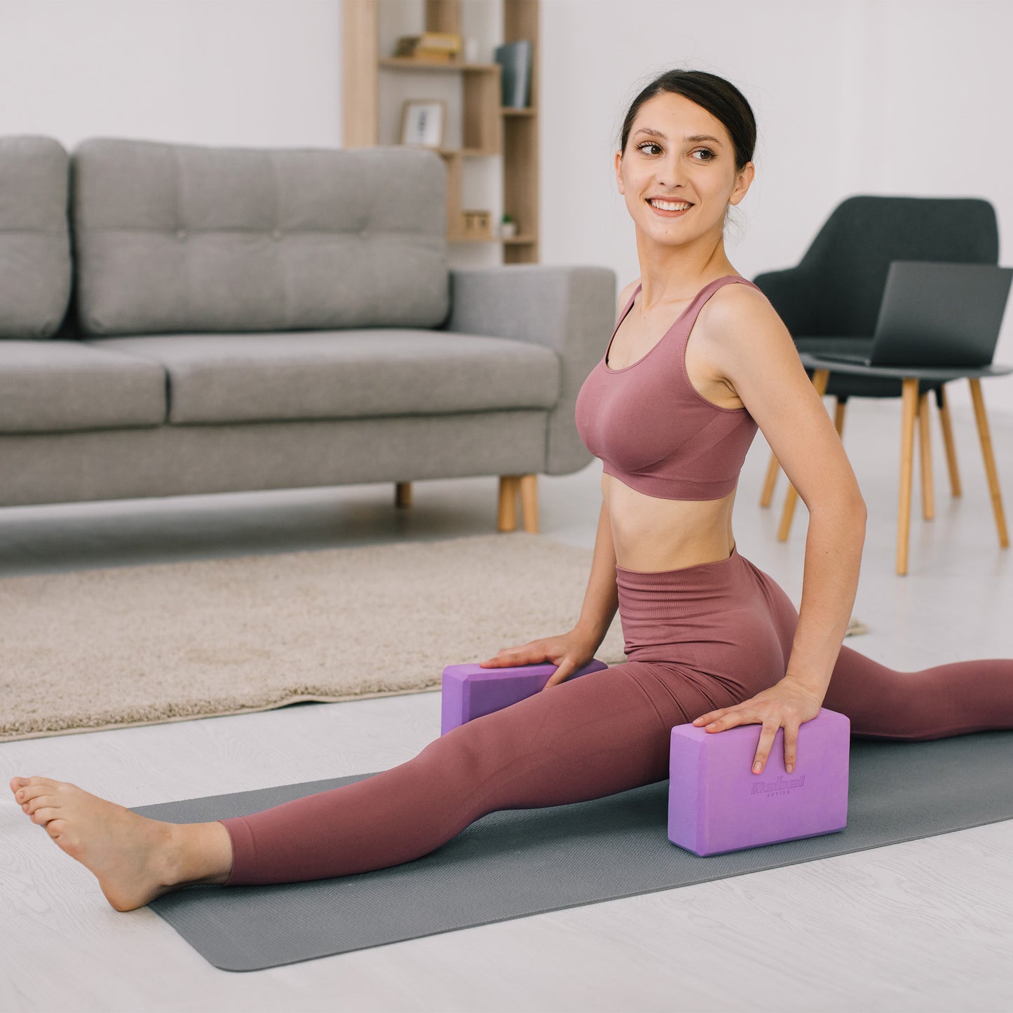 Rebel Massagers for – EVA Foam Yoga Block, 120g, Purple, REBEL ACTIVE – image 6
