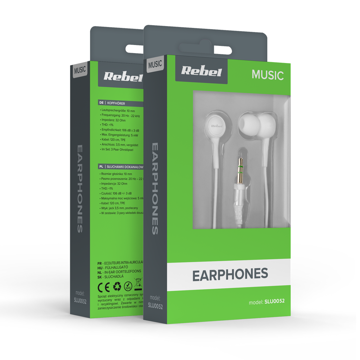 Rebel Earbuds – Rebel SN-613 In-Ear Headphones 3.5mm Jack – image 4
