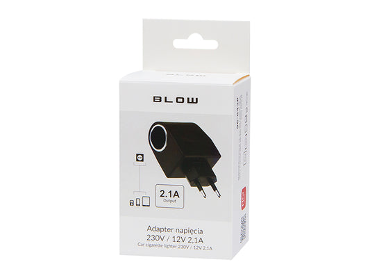 Blow 96-843# 230 V/12 V voltage adapter, 2.1 A cigarette lighter socket