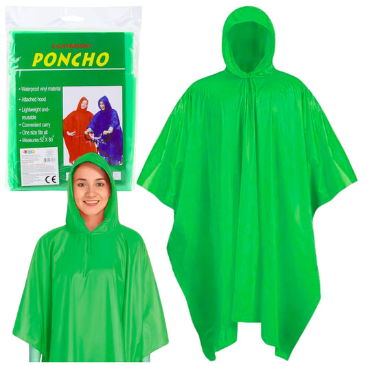 LEAN The remaining – Reusable Green Rain Cape, 132 x 203 cm