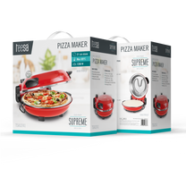 Teesa TEESA SUPREME FUN 1200W Pizza Oven, 420 degrees, two heating elements, red – image 6